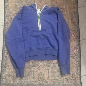 Purple quarter zip cropped hoodie from aerie. Size xs, worn few times.